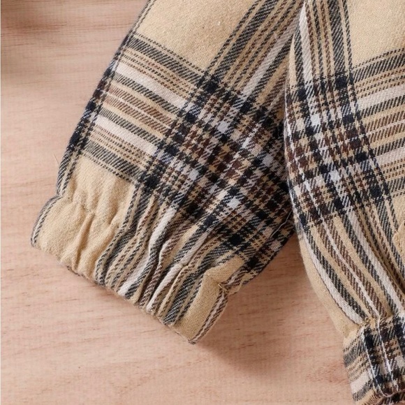 Baby plaid print kangaroos pocket hoodie & sweat pants - Picture 5 of 5